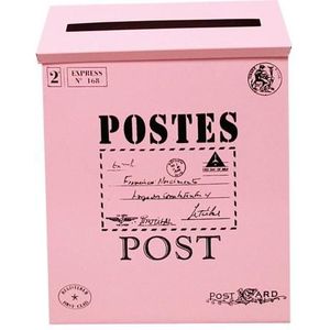 Vintage Wall Opknoping Iron Mailbox Mail Postal Letters Krant Doos Waterdicht Post Doos Slot Huis Tuin Oranment Decor