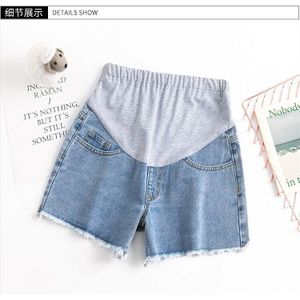 Zomer Moederschap Korte Broek Zwangerschap Shorts Zwangere Stretch Jeans Moederschap Shorts Buik Denim Broek Buik Losse M-XXL