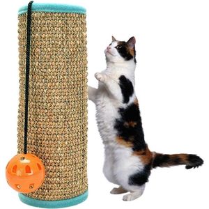 Nicrew Kat Krasraad Speelgoed Sisal Krabpalen Voor Katten Beschermen Meubels Grind Klauwen Kat Scratcher Speelgoed Mat Met Bel