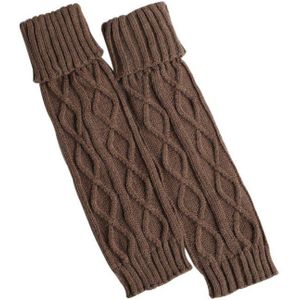 Gebreide wol warme leggings in de lange sectie van de rhombic laarzen set herfst en winter voeten set stapels sokken legwarm