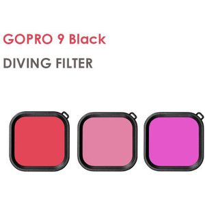 Waterdichte Behuizing Duiken Filter Voor Gopro Hero 9 Zwart Paars Roze Rood Lens Filter Voor Gopro 9 Zwart Accessoire
