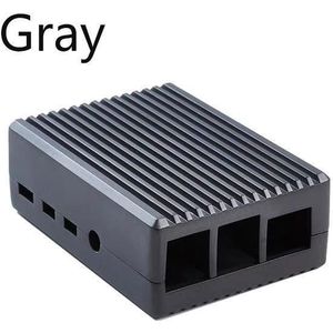 Raspberry Pi 4 Model B Zwart Donkergrijs Aluminium Case Passieve Koeling Shell Metalen Behuizing Warmteafvoer Voor Pi 4