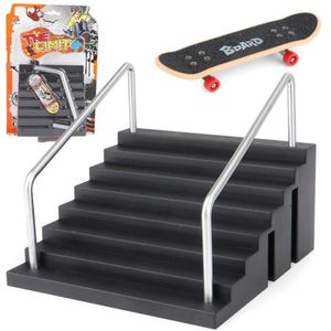 Premium Toets Rail Park Trap Kit Trappen Mini Skateboards Voor Kinderen Skateboard Training Mini Board Game