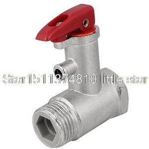 Silver Tone Rode Vervanging 1/2 PT Buitendraad 0.7Mpa Boiler Veiligheidsklep