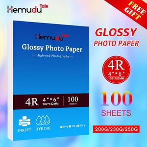 4R Glossy Fotopapier 6 Inch 4X6 100 Vellen 200/230/250G Waterdicht Voor Inkjet printer Papier Studio Fotograaf