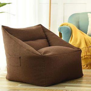 Luie Sofa Cover Stoelen Geen Padding Katoen Linnen Waterdicht Armleuningen Fauteuil Cover Bean Bag Poncho Sofa Tatami Living Voor Kamer