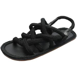 SAGACE sandalen vrouwen schoenen Casual Schoenen Vrouwen Sandalen Platte Zool Open Teen Henneptouw Persoonlijkheid Romeinse Schoenen Sandalen Vrouwelijke