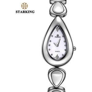 STARKING Horloge Quartz Relogio Feminino Mode Vrouwen Crystal Rvs Polshorloge Keramische Zwitserse Movt Armband Horloge