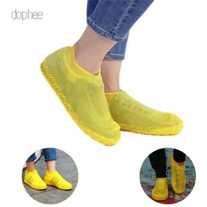 Dophee 1 Paar S Waterdichte Protector Schoenen Boot Cover Unisex Regen Overschoenen Anti-Slip Regen Schoenen Gevallen Siliconen schoen Cover