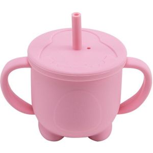Babyvoeding Cups Siliconen Drinkware Leuke Sippy Cup Voor Peuters & Kids Met Siliconen Sippy Cup Deksels Effen Met Handvat drinker