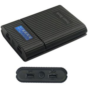 Anti-Reverse Diy Power Bank Box 4X18650 Batterij Lcd Display Dual Usb Charger Voor Iphone Smartphone Tablet