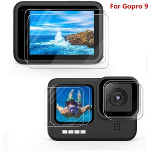 Screen Protector Voor Gopro Hero 9 Zwart 3 Stuks Screen Lens Ultra Clear Gehard Glas Voor Go Pro Actie camera Accessoires