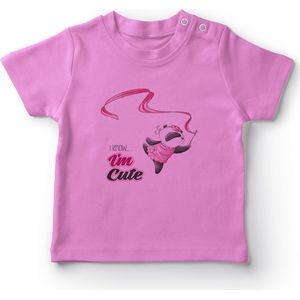 Angemiel Baby Leuke Panda Meisje T-shirt Roze