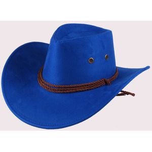 Westerse Cowboy Hoed Vrouwen Mannen Mode Brede Casual Kunstleer Zon Shield Hat 7 Kleuren Effen Kleur Cap