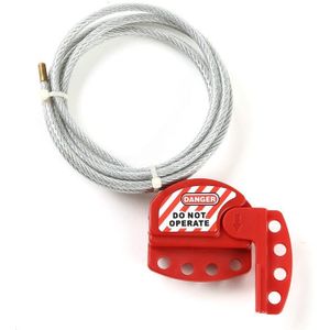 4 Mm 2Meter Rode Verstelbare Kabel Lockout, Kabel Lockout Tagout Apparaten