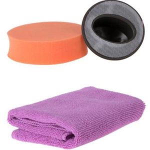 3 stks/set Auto Spons Wax Handvat Handdoek Polijsten Buffing Pad Kit Voor Auto Waxen Polijstmachine Wassen Cleaning Paint Care