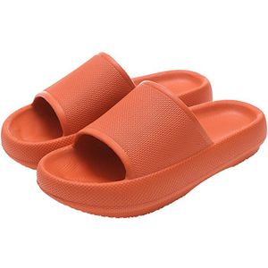 Trend Dikke Zool Thuis Vrouwen Slippers 4.5Cm Hak Dames Platform Platte Schoenen Antislip Eva Woonkamer Indoor slides Vrouwen Slippers