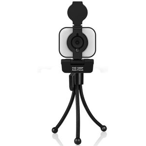 4K Webcam 1080P Hd Web Camera Met Microfoon Statief Voor Pc, autofocus Licht Invullen Camera Voor Live-uitzending Video Bellen Conferentie