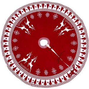 Kerstboom Bodem Decoraties Sneeuwvlok Herten Patroon Rode Gebreide Kerstboom Rok 90Cm/122Cm