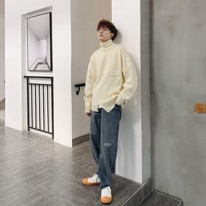 Ontmantelen Hoge Kraag Trui Warm Houden Jassen Kasjmier Trui Wollen Breien Losse Coltrui Twee Slijtage Kleding M-2XL