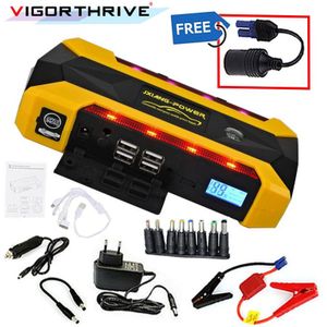 600A Auto Power Bank Auto Batterij Booster Nood Uitgangspunt Apparaat Draagbare Voor Benzine Sos Licht Auto Jump Starter Lcd Display