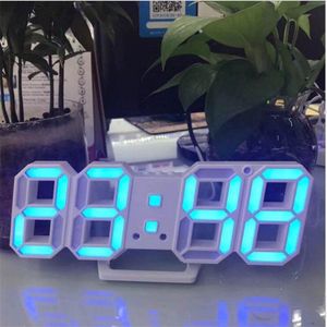 3D LED wekker digitale klok muur Horloge snooze thermometer bureau tafel klok woonkamer kantoor home Decor mode horolog