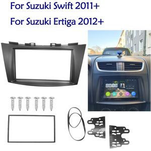 Auto Fascia Radio Panel Voor Suzuki Swift + Dubbele Din Frame Adapter Plaat Voor Ertiga + Dash Kit installeren Console Cover
