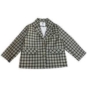 Meisjes Mode Plaid Groen Casual Suits Kids All-Match Blazers 2-7Y Kinderen Jassen