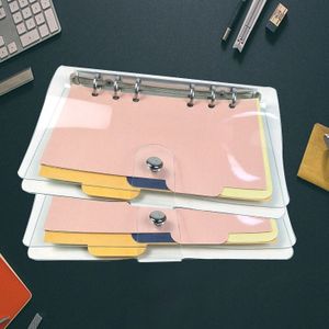 Coloffice Leren Plan Handboeken Transparante A5 A6 A7 Losbladige Boek Shell Eenvoudige Kantoor Notebook Metalen Bindmiddel Shell
