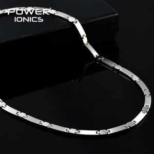 Power Ionics Echt 100% Titanium 99.999% Germanium Ketting Balance W/Doos PT030