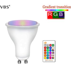 AC85-265V Led Spotlight 8W Rgb Led Lamp Base GU10 Smd 5050 Led 16 Kleuren Dimbare Ir Afstandsbediening Met geheugen Nachtlampje