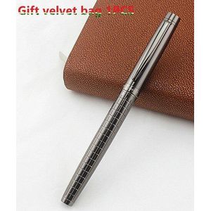 Luxe Set Pen Matte Vulpen met 0.5mm Nib Metalen Inkt Pennen fluwelen zakje