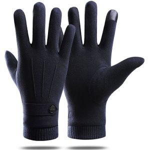Winter Warm Houden Touch Screen Plus Fluwelen Binnenkant Suède Heren Handschoenen Mode Eenvoudige Koude Bescherming Thicken Man Outdoor Handschoenen