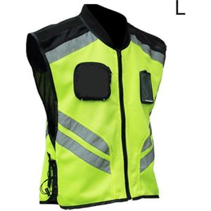 Multi-Zakken Hoge Zichtbaarheid Rits Veiligheid Vest Met Reflecterende Strips K1KE