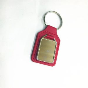 Creatieve Lederen Rode Metalen Sleutelhangers Mode Li Pin Pin Lock