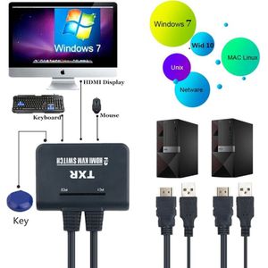 2 Port Hdmi Kvm Switch Met Kabels EL-21UHC