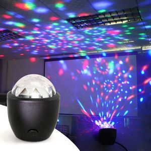 LED USB Mini Voice Activated Crystal Magic Ball Led Stage Disco Bal Projector Party Lichten Flash DJ Verlichting voor Thuis KTV Bar Auto