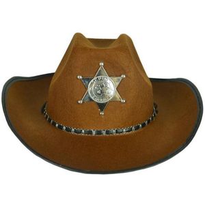 Western Cowboy Wild West Sheriff Hoed Fancy Dress Halloween Western Cowboy Hoed Venetië Hoed Pentagram Hoed