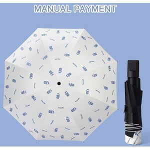 Eenvoudig Schilderen Kleine Verse Parasol Uv-bescherming Student Vrouwelijke Opvouwbare Parasol Dual-Purpose Automatische