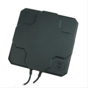 2 * 22dBi Outdoor 4G Lte Mimo Antenne, lte Dual Polarisatie Panel Antenne N-Female Connector (Wit Of Zwart) 20Cm Kabel