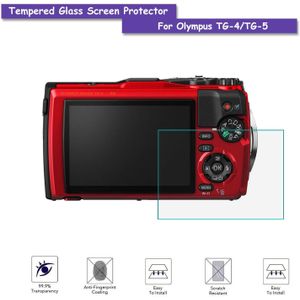 9 H Gehard zelfklevende Glas LCD Screen Protector Shield Film voor Olympus TG-5/TG-4 Camera Accessoires