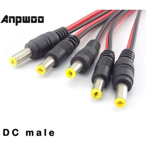 12V Dc Extension Connectors Man Vrouw Jack Kabel Adapter Plug Power Supply 5.5X2.1Mm Led Strip Licht cctv Camera 26Cm Lengte