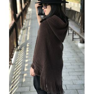 Poncho Winter Sjaal Vrouwen Luxe Winter Sjaal Warm Bandana Sjaals Vrouwen Mode Kwasten Sjaals Voor Dames Pashmina