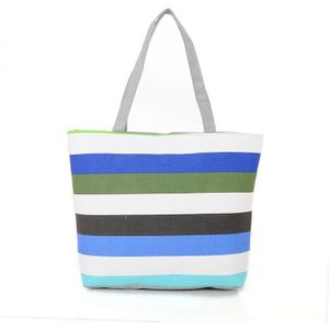 Mara 'S Dream Canvas Shopper Tas Gestreepte Regenboog Prints Strand Tassen Vrouwen Dames Meisjes Schoudertas Toevallige Winkelen Handtas