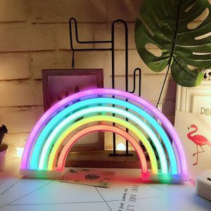 Leuke Regenboog Neon Sign Led Regenboog Licht Lamp Voor Dorm Decor Regenboog Decor Neon Lamp Muur Decor Kerst Neon lamp Buis