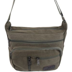 Canvas Crossbody Tassen Enkele Schoudertassen Reizen Casual Handtassen Messenger Bags Stevige Rits Schooltassen Voor Tieners