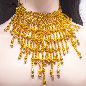 Vrouwen Buikdans Ketting Accessoires Bellydance Gouden Ketting Dancewear Kralen Sieraden India Buikdansen Zilver Accessoire