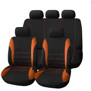 9Pcs Auto Stoelhoezen Protectors Cover Universal Volledige Set Rood/Blauw/Grijs/Fluorescerend Groen Interieur gusa Decoratie