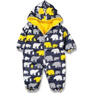 Rompertjes Baby Kleding Winter Pasgeboren Baby Jongens Meisjes Warme Dikke Jumpsuit Hooded Kleding Snowsuit Jacket Kind Overalls