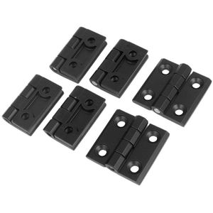 6 X Black Aluminium Meubels Kastdeur Scharnier 50Mm X 50Mm